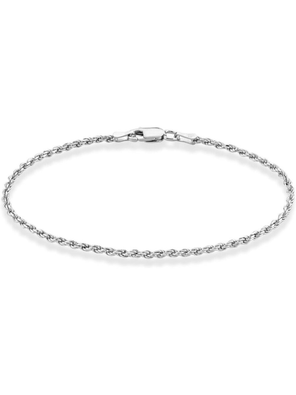 Sterling Silver 925 Rope Bracelet for Women & Men - 2mm & 3mm Adjustable Design